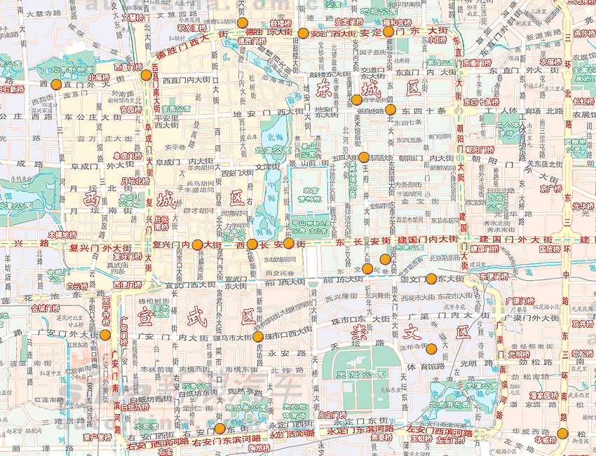 北京交通图-五环(信号灯、监视器、诱导屏、违法自动监测仪