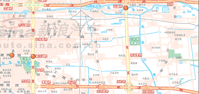 北京交通图-五环(信号灯、监视器、诱导屏、违法自动监测仪