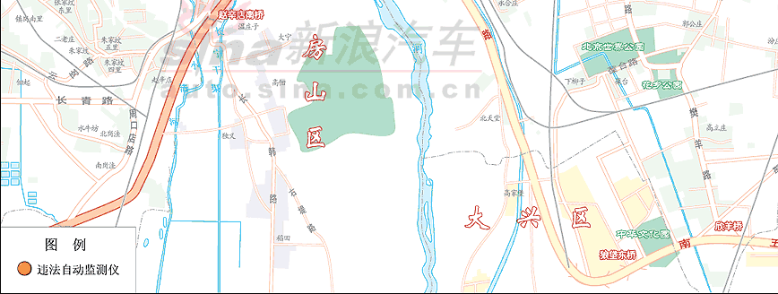 北京交通图-五环(信号灯、监视器、诱导屏、违法自动监测仪